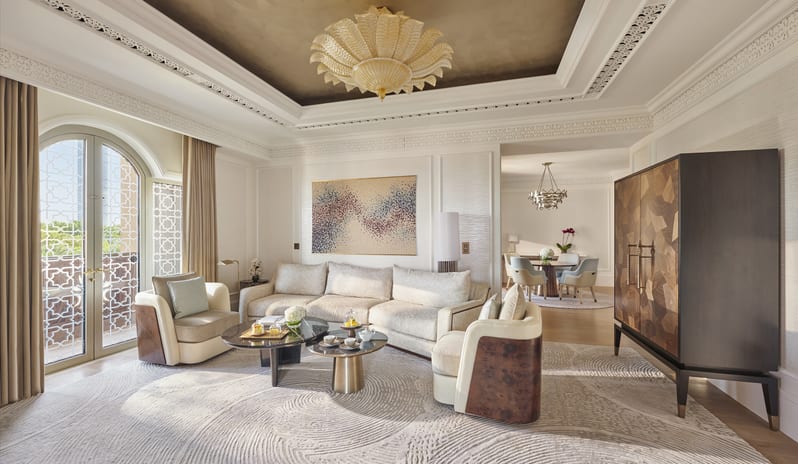 Emirates Palace Mandarin Oriental - Panoramic Sea View Suite Living Room